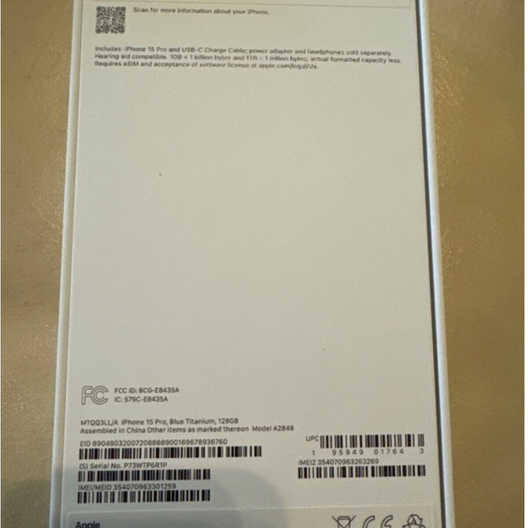 New 2023 Just Released IPhone 15 Pro Empty Box - Picture 2 of 3